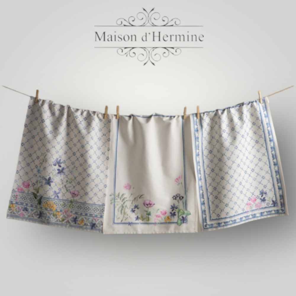 Maison d' Hermine Faience Kitchen Towel Set